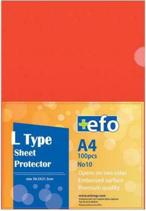 Ζελατίνες Γ +Efo Α4 100τεμ Κόκκινο