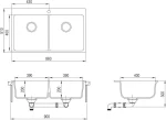 vidaXL 141677 Ένθετος Νεροχύτης 86x51cm White