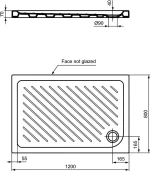 Ideal Standard Sevafresh Ντουζιέρα 120x80cm White