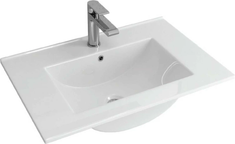 Karag LT 7506-75 Ένθετος Νιπτήρας Πορσελάνης 76x47cm Λευκός
