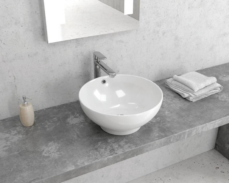 Karag LT3065 Επικαθήμενος Νιπτήρας Πορσελάνης 40x40cm Λευκός