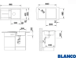 Blanco Metra 5 S Ένθετος Νεροχύτης 86x50cm Rock Grey