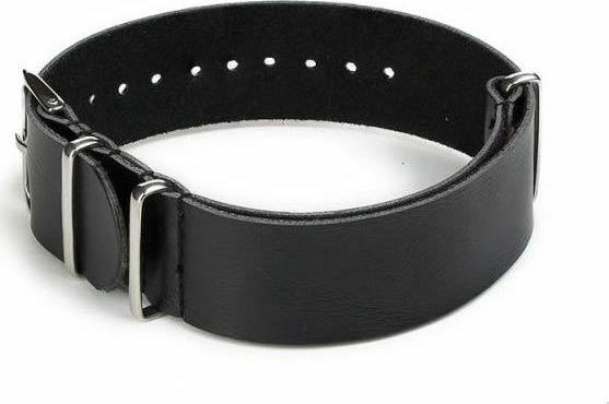 Δερμάτινο Λουράκι Nato Μαύρο 18mm