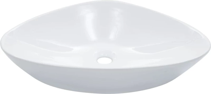 vidaXL 143901 Επικαθήμενος Νιπτήρας Κεραμικός 58.5x39cm Λευκός