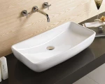 Tema Artistic Επικαθήμενος Νιπτήρας Πορσελάνης 70.5x38.5cm Λευκός