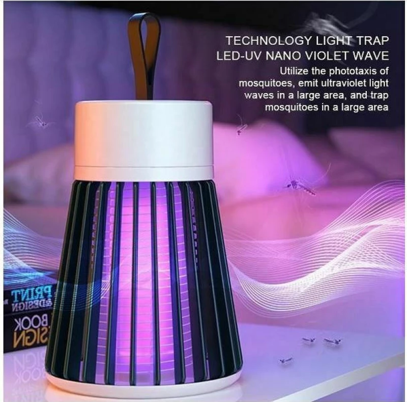 ΦΟΡΗΤΟΣ ΗΛΕΚΤΡΙΚΟΣ ΑΠΩΘΗΤΗΣ ΚΟΥΝΟΥΠΙΩΝ 5 WATT USB LED ELECTRIC SHOCK MOSQUITO LAMP OEM