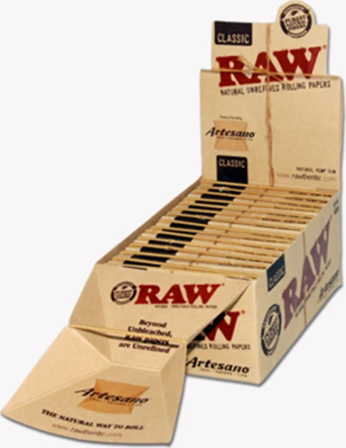 Raw Χαρτάκια Classic Artesano 1&1/4 με Τζιβάνες 50 φύλλα 15τμχ