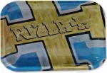 Rizla Rolling Tray Metal Gold/Blue 22.5x30.5cm