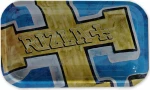 Rizla Rolling Tray Metal Gold/Blue 17.5x27.5cm