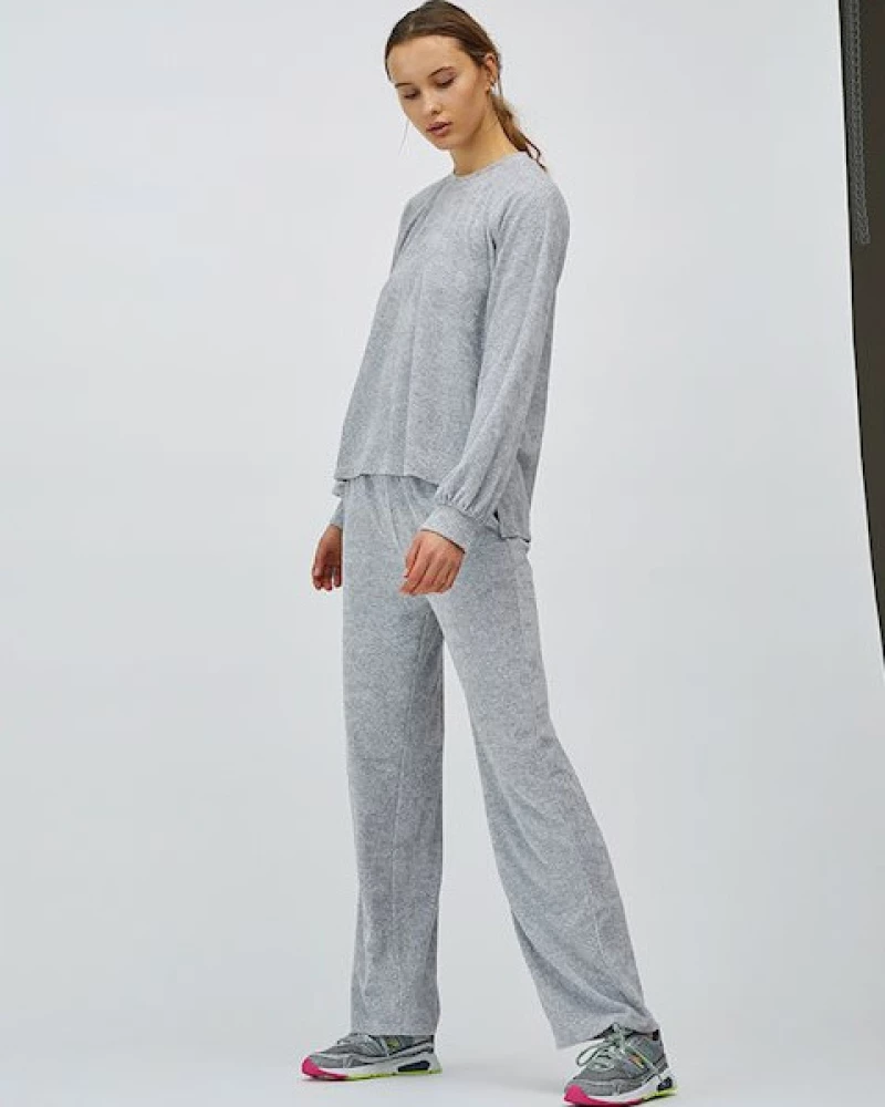 MbyM Roo Women's Velour Blouse Grey