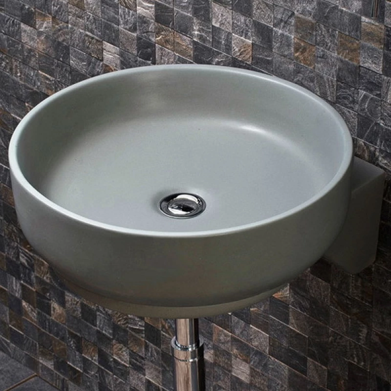 A&D Cupa X Επικαθήμενος Νιπτήρας Πορσελάνης 44x44cm Γκρι