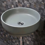 A&D Cupa X Επικαθήμενος Νιπτήρας Πορσελάνης 44x44cm Γκρι