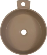 Adamidis Cupa M Επικαθήμενος Νιπτήρας Πορσελάνης 44x52cm Καφέ