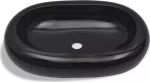 vidaXL 141920 Επικαθήμενος Νιπτήρας Κεραμικός 63x42cm Μαύρος