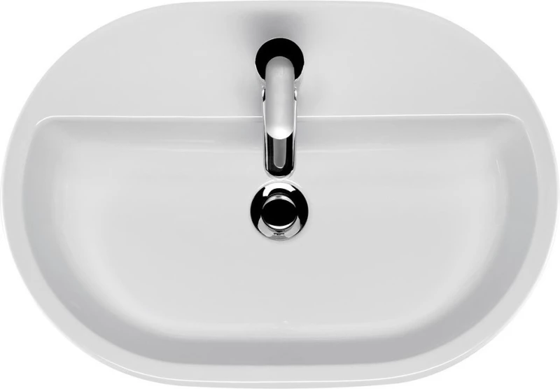 Cersanit Caspia Oval Επικαθήμενος Νιπτήρας Πορσελάνης 60x42cm Λευκός