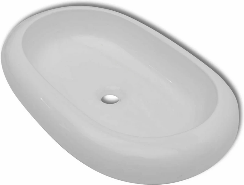 vidaXL 140673 Επικαθήμενος Νιπτήρας Κεραμικός 63x42cm Λευκός