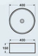 Karag LT3015 Επικαθήμενος Νιπτήρας Πορσελάνης 40x40cm Λευκός