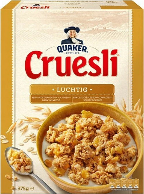 Quaker Cruesli Luchtig Naturel 375gr