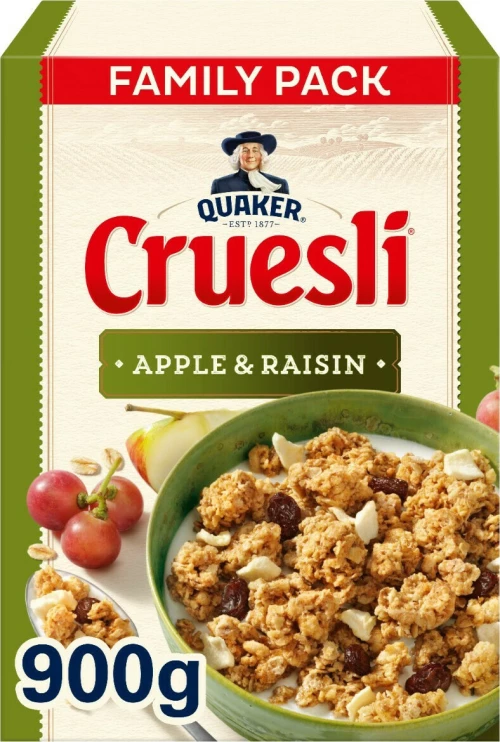 Quaker Cruesli Apple Raisin 900gr