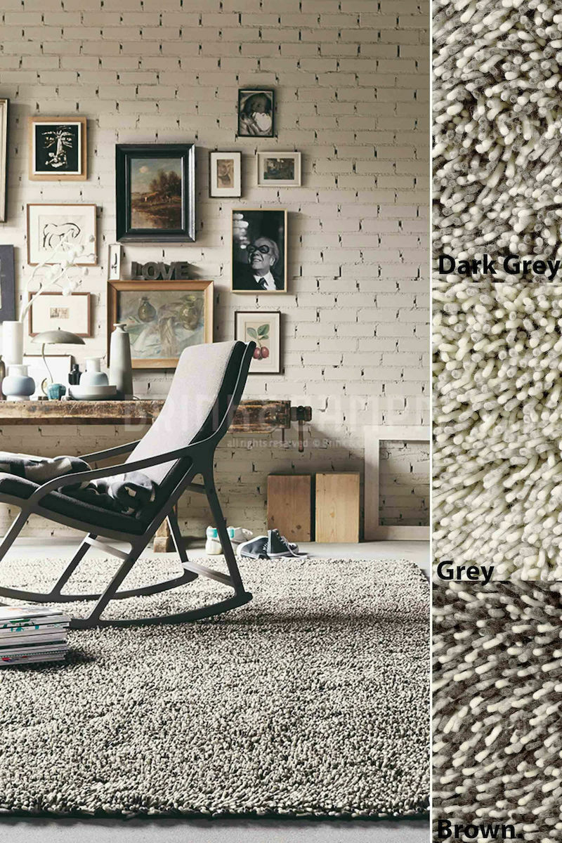 Χαλί Gravel Mix 68201 White - Dark Grey Brink & Campman 200X300cm
