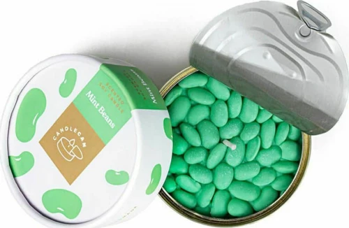 Κερί Αρωματικό Mint Beans 10x10x 5,5cm Candle Hand Φυτικό Κερί
