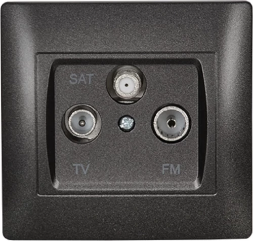 LMS Πρίζα TV+FM+SAT Metallic Graphite