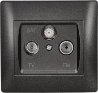 LMS Πρίζα TV+FM+SAT Metallic Graphite