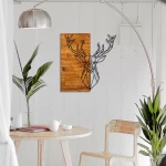HomeMarkt Διακοσμητικό Τοίχου από Ξύλο 56x3x58cm