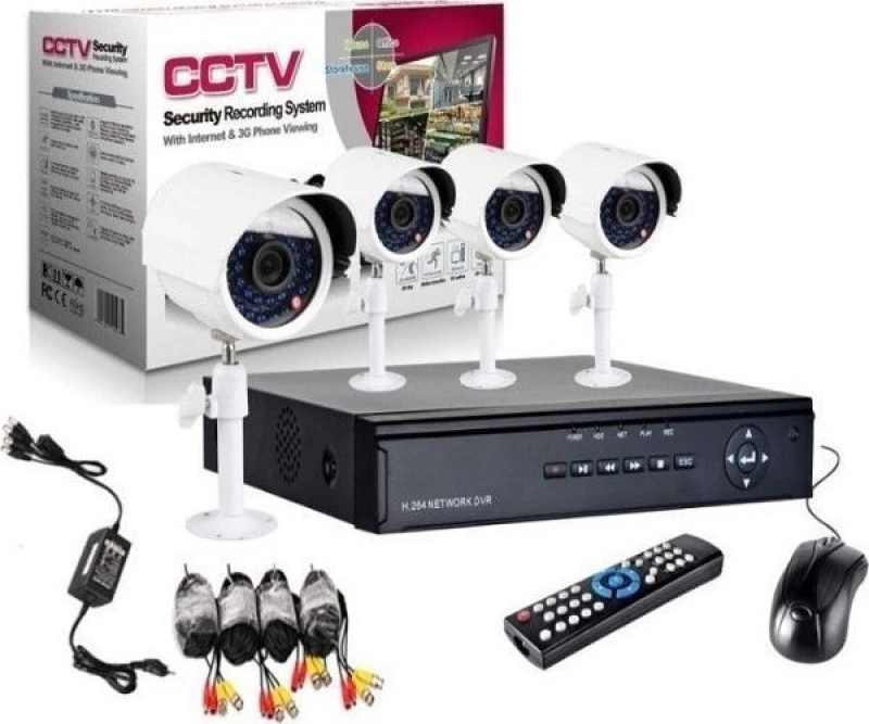 Σετ Καταγραφικό Δικτύου με 4 Κάμερες - CCTV Security Recording System