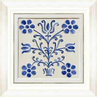 Κάδρο Folk Tiles VI FA13253 50x50cm Blue MindTheGap Τετράγωνοι Ξύλο