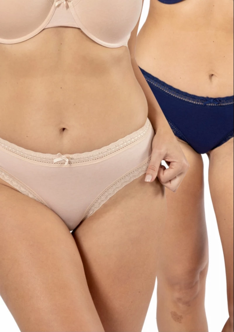 Γυναικείο Hipster Slip Dorina Lila - Cotton - Set 2 Pack