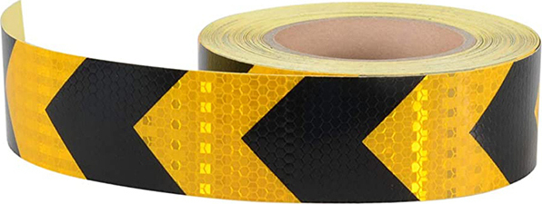 Αυτοκόλλητη ταινία μαύρο-κίτρινο ανακλαστική 5cm x 5m