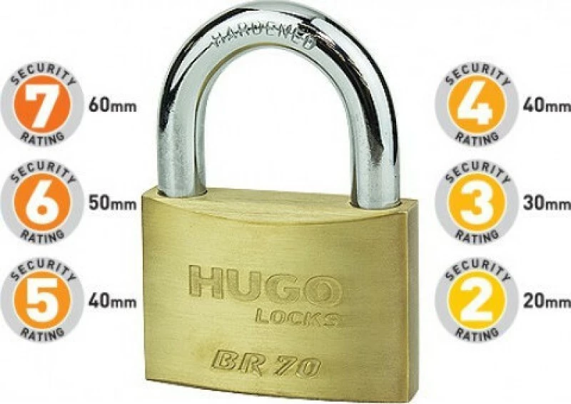Hugo Locks BR 30 Λουκέτο Πέταλο με Κλειδί 30mm 60134