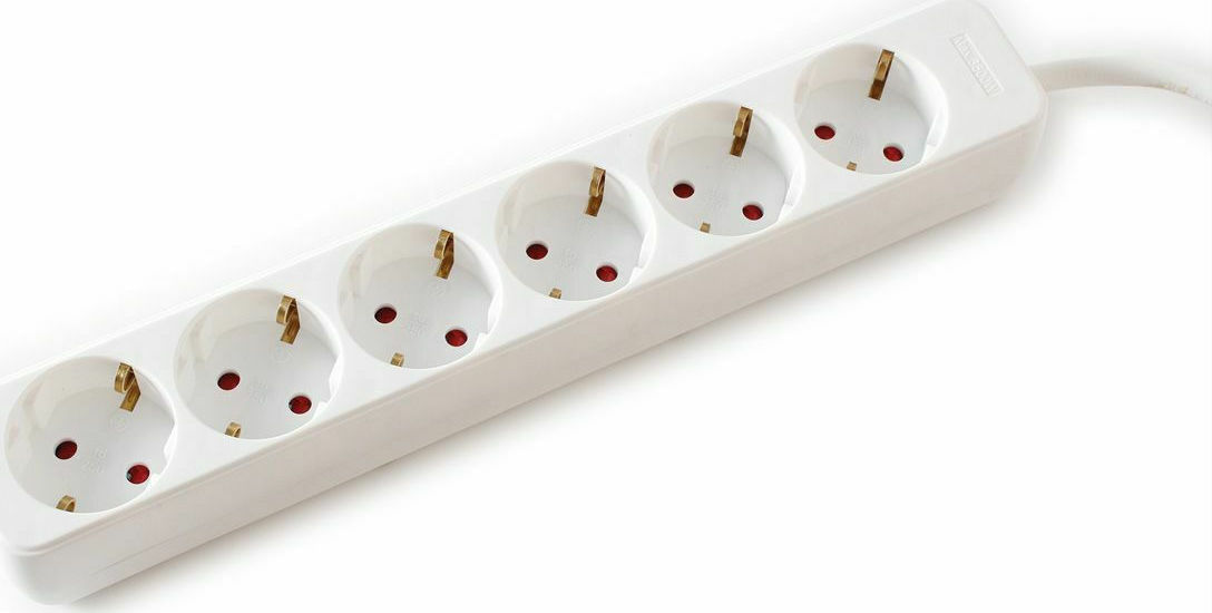 VALUE Power Strip, 6-way, white, 1.5 m - 19.99.1080