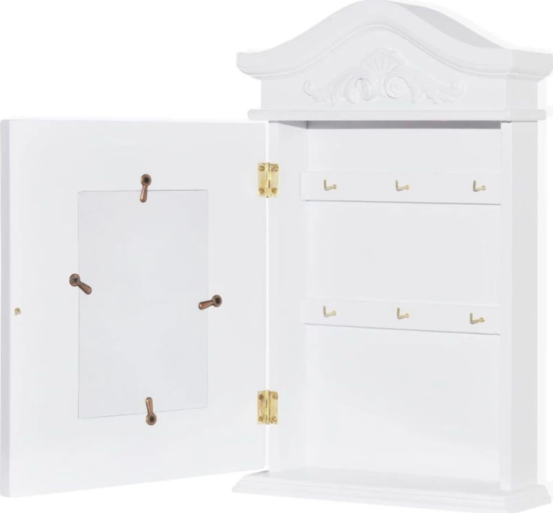 vidaXL Κλειδοθήκη Τοίχου Ξύλινη 22.5x6.5x34.5cm