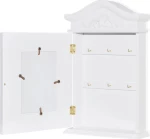 vidaXL Κλειδοθήκη Τοίχου Ξύλινη 22.5x6.5x34.5cm