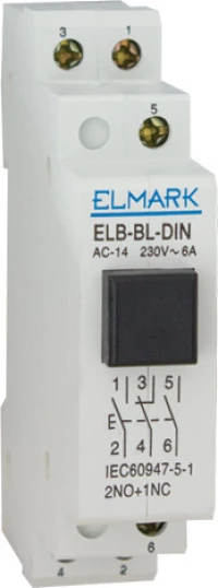 ΜΠΟΥΤΟΝ ELB-Y-DIN 1NO+2NC ΚΙΤΡΙΝΟ