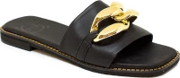 Bigshoes GA0110-01 Δερμάτινη Παντόφλα Mαύρη