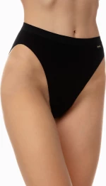 Minerva Γυναικείο Slip Cotton - Lycra Brazil 2 τεμάχια Μαύρο