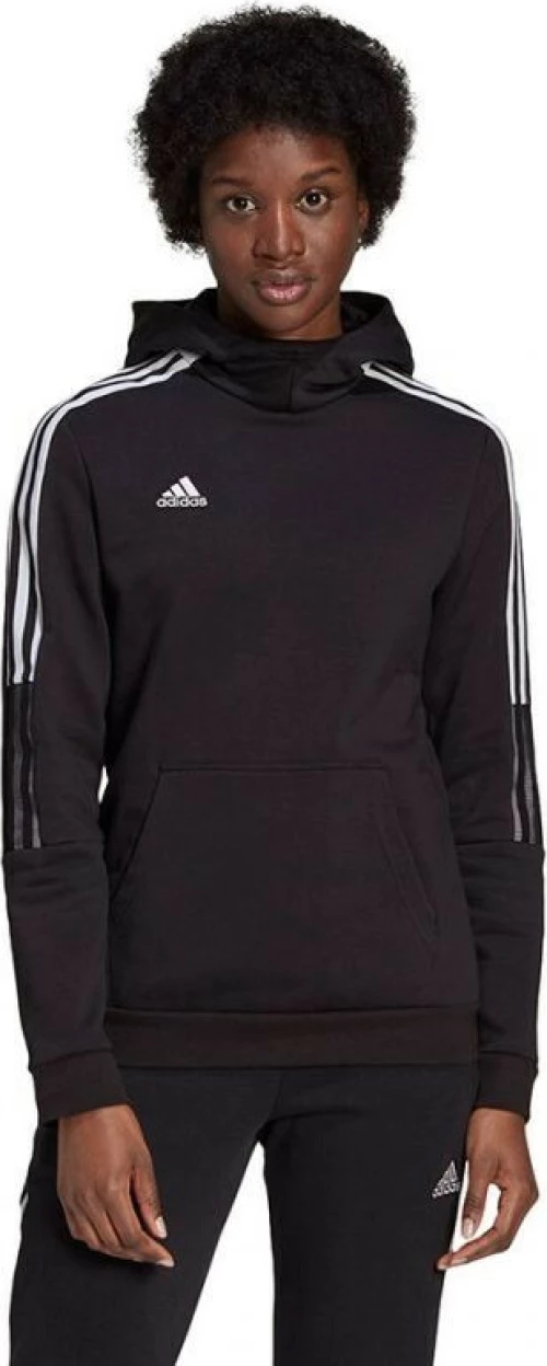 Adidas Γυναικείο Φούτερ με Κουκούλα Μαύρο