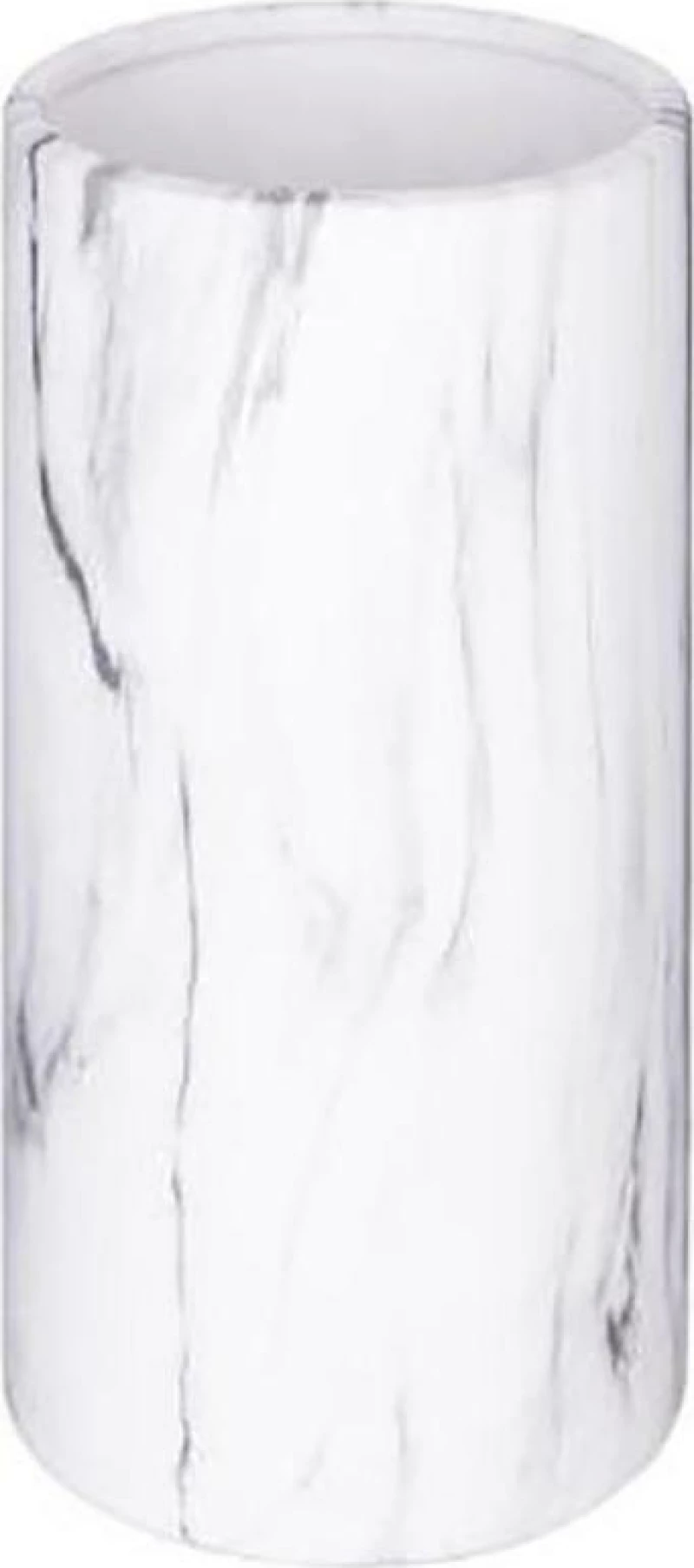 Plastona Διακοσμητικό Βάζο Μαρμάρινο Marble Λευκό 9.5x9.5x20cm