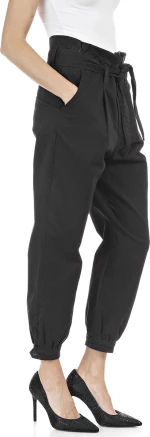 Replay Γυναικείο Ψηλόμεσο Υφασμάτινο Παντελόνι Μαύρο