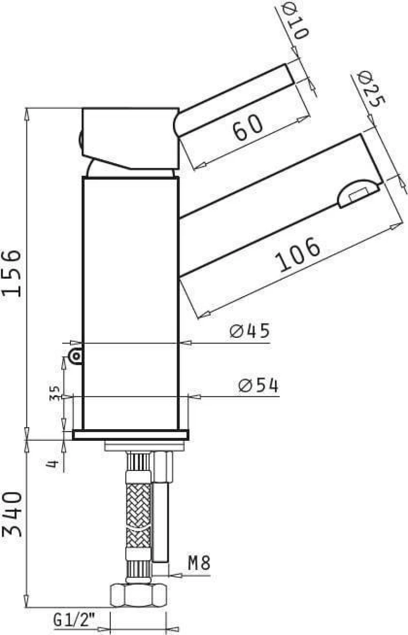 Pyramis Rota Plus 090924301 Αναμεικτική Μπαταρία Νιπτήρα Ασημί