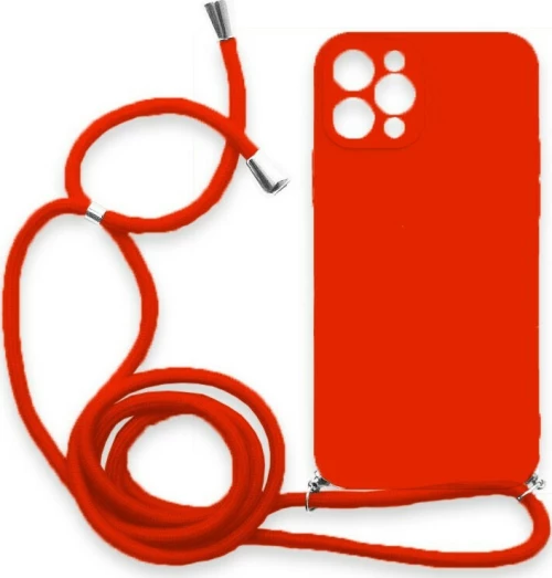 Θήκη Σιλικόνης Crossbody για Apple iPhone 11 Pro Max - Κόκκινο