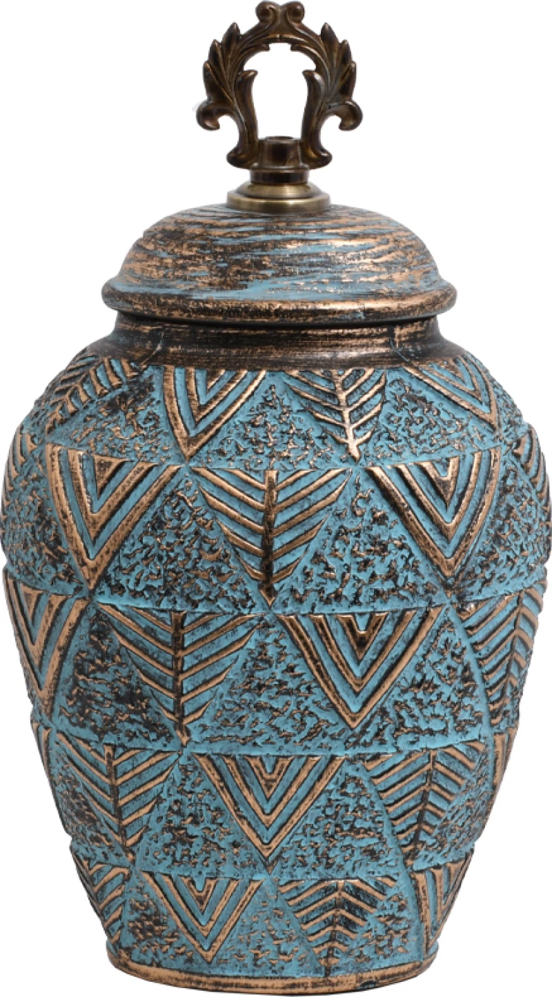 Fylliana Διακοσμητικό Βάζο Κεραμικό Πράσινο 20x17x34cm