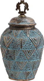 Fylliana Διακοσμητικό Βάζο Κεραμικό Πράσινο 20x17x34cm