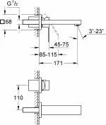 Grohe Eurocube 19895000 Νιπτήρα Χρωμέ