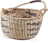 Soulworks Διακοσμητικό Καλάθι Sandal Μαύρο-Φυσικό 30x18cm