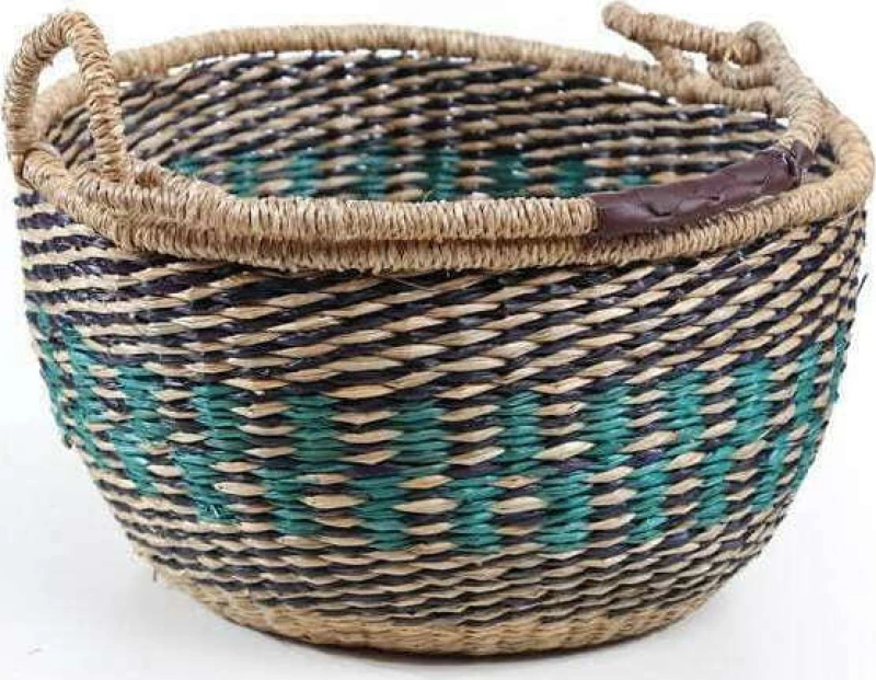 Soulworks Διακοσμητικό Καλάθι Frost Μαύρο-Γαλάζιο 20x14cm