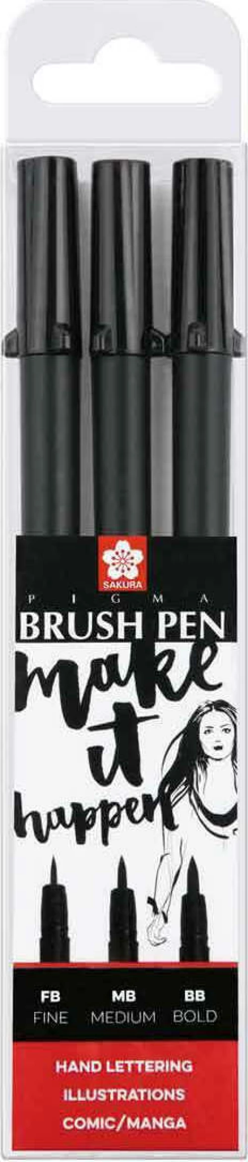 Talens Pigma Brush Σετ 3 Τεμ.Brush Pen Fb, Μβ, Ββ